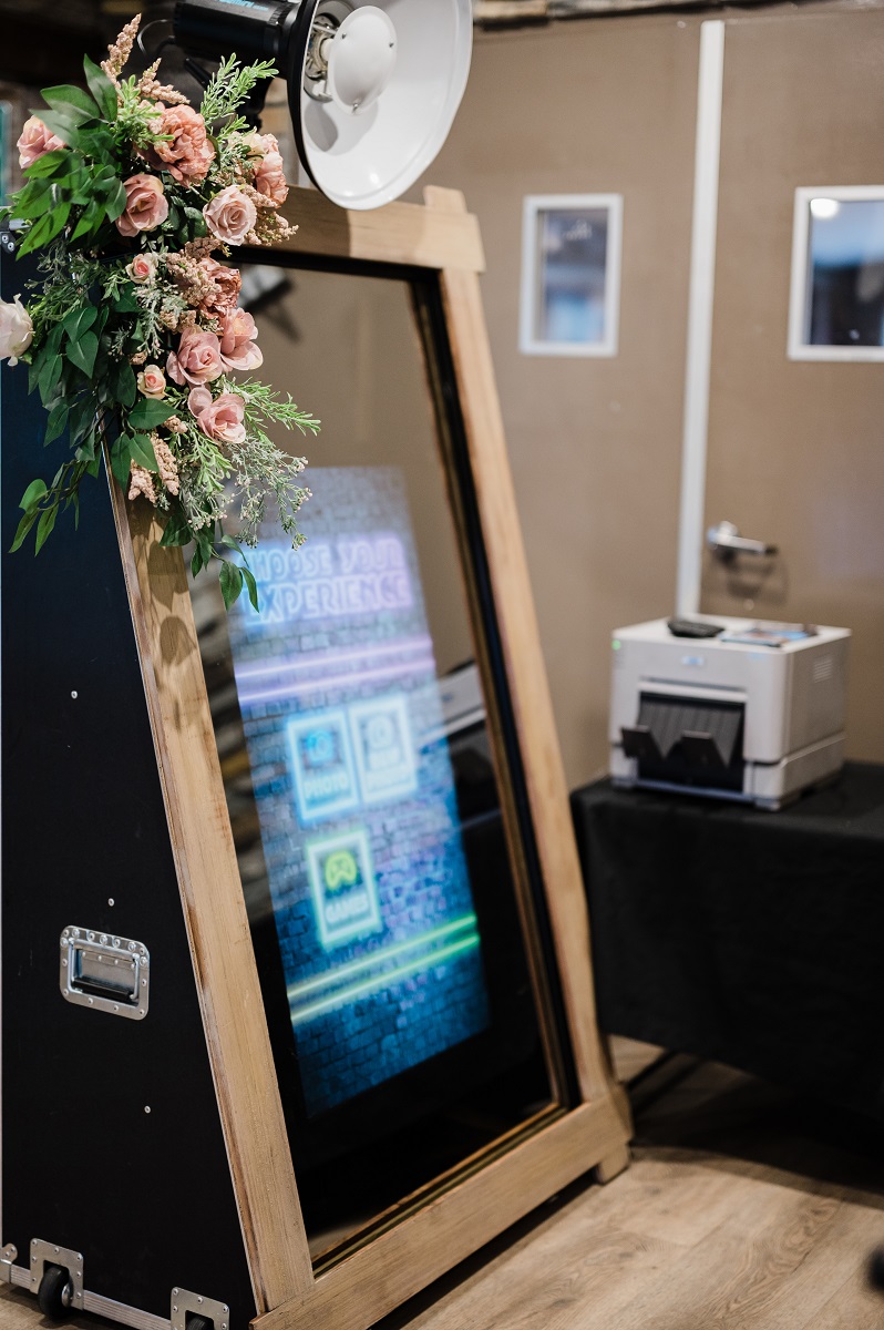 Immerse Wedding Services Mirror Photo Booth Hire Melbourne - Lots of Accessories